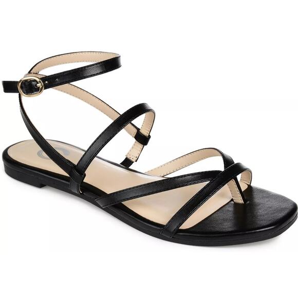 Journee Collection Women Serissa Slingback Strappy Sandals Size US 11M Black - Picture 1 of 7